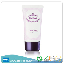 Free sample empty hand cream body lotion flexible plastic cosmetic hose tube foil seal